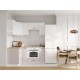 Аурелио Кухонный гарнитур угловой 180х150 см Скрытые «Дорадо», белый/айриш