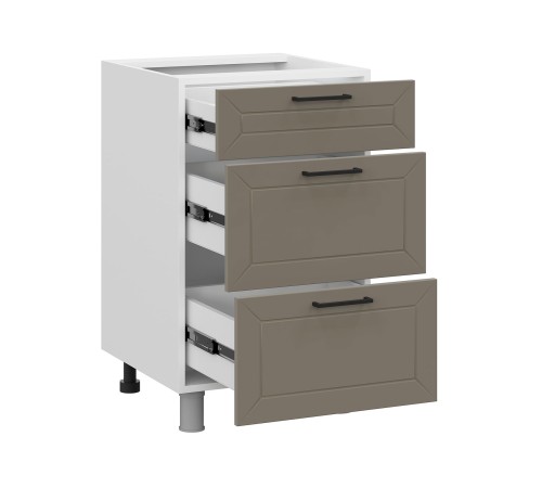 Вектор Кухонный гарнитур прямой 210 см, белый/базальт