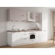 Аурелио Кухонный гарнитур прямой 300 см Скрытые «Дорадо», белый/айриш