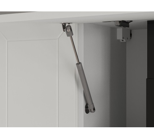 Вектор Кухонный гарнитур угловой 180х150 см, белый/бланж