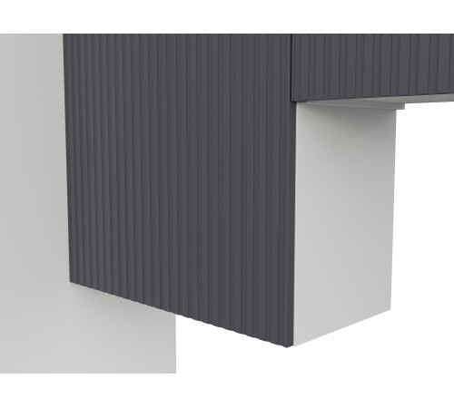 София Кухонный гарнитур угловой 300х180 см, белый/бланж/графит матовый/черный, столешница антарес