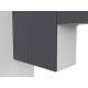 София Кухонный гарнитур угловой 300х180 см, белый/бланж/графит матовый/черный, столешница антарес