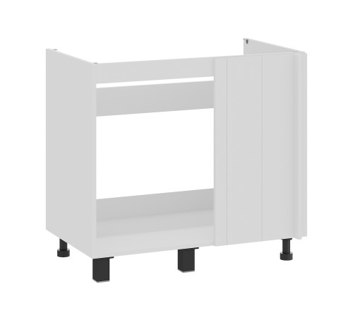 Аурелио Кухонный гарнитур угловой 240х140 см Скрытые «Дорадо», белый/айриш