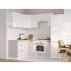 Аурелио Кухонный гарнитур угловой 180х150 см Скрытые «Дорадо», белый/айриш