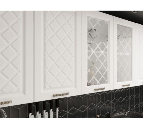 Кухонный гарнитур Агава 200 см, акация белая/столешница калаката