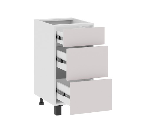 Аурелио Кухонный гарнитур угловой 240х140 см Скрытые «Дорадо», белый/айриш