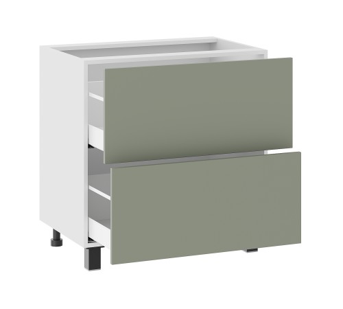 Аурелио Кухонный гарнитур угловой 300х180 см Скрытые «Дорадо», белый/айриш