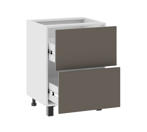 Аурелио Кухонный гарнитур угловой 240х140 см Скрытые «Дорадо», белый/айриш