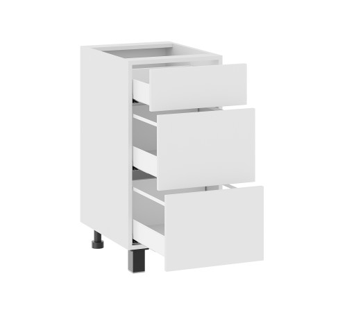 Аурелио Кухонный гарнитур угловой 300х180 см Скрытые «Дорадо», белый/айриш