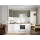 Аурелио Кухонный гарнитур угловой 210х100 см Скрытые «Дорадо», белый/айриш