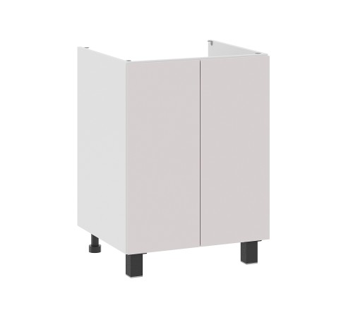 Аурелио Кухонный гарнитур прямой со стеклом 150 см Скрытые «Дорадо», белый/айриш/белый лакобель