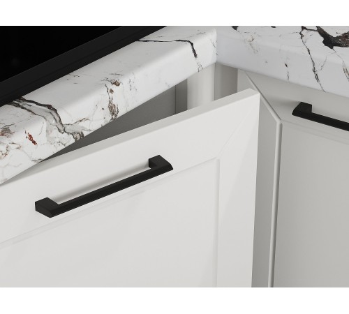 Вектор Кухонный гарнитур угловой 180х150 см, белый/бланж