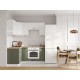 Аурелио Кухонный гарнитур угловой 180х150 см Скрытые «Дорадо», белый/айриш