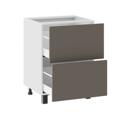 Аурелио Кухонный гарнитур угловой 240х140 см Скрытые «Дорадо», белый/айриш