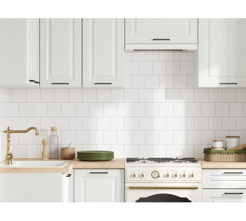 Грейвуд Кухонный гарнитур угловой 210х100 см, белый/арктик