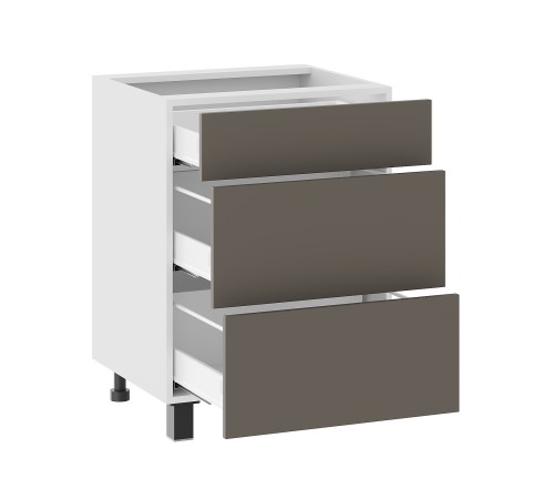 Аурелио Кухонный гарнитур прямой 300 см Скрытые «Дорадо», белый/айриш