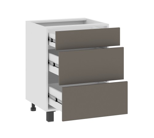 Аурелио Кухонный гарнитур прямой со стеклом 260 см Скрытые «Дорадо», белый/айриш/белый лакобель