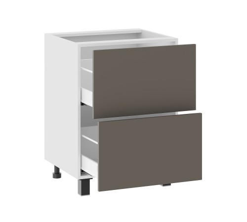 Аурелио Кухонный гарнитур угловой 240х140 см Скрытые «Дорадо», белый/айриш