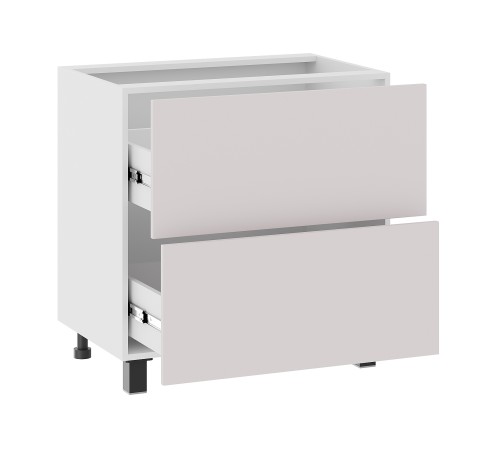 Аурелио Кухонный гарнитур угловой 300х180 см Скрытые «Дорадо», белый/айриш