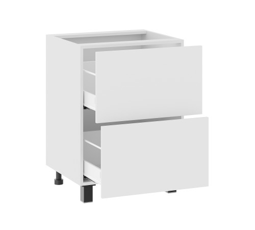 Аурелио Кухонный гарнитур угловой 240х140 см Скрытые «Дорадо», белый/айриш