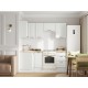 Грейвуд Кухонный гарнитур угловой 210х100 см, белый/арктик