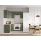 Аурелио Кухонный гарнитур угловой 180х150 см Скрытые «Дорадо», белый/айриш