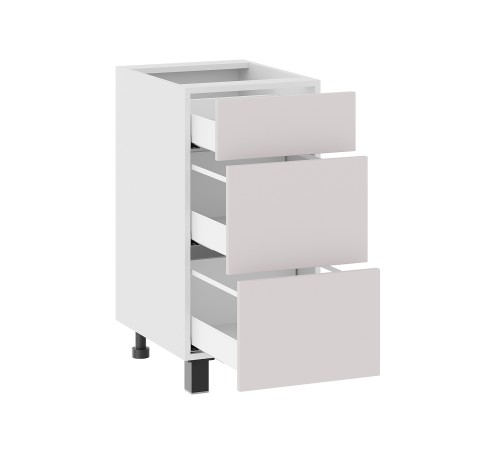 Аурелио Кухонный гарнитур угловой 240х140 см Скрытые «Дорадо», белый/айриш