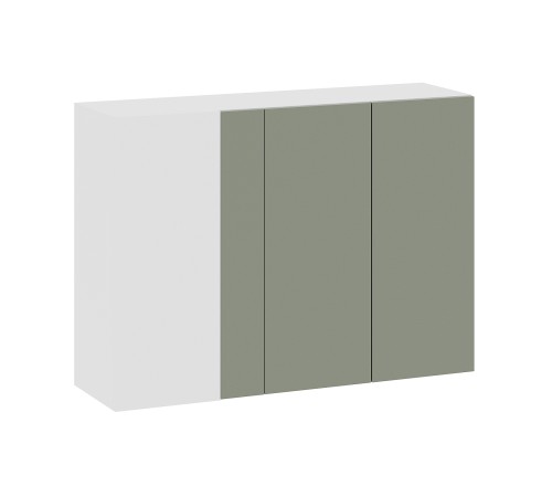 Аурелио Кухонный гарнитур угловой 210х100 см Скрытые «Дорадо», белый/айриш