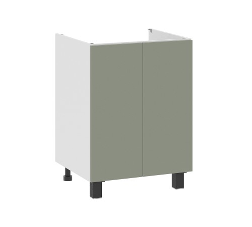 Аурелио Кухонный гарнитур прямой со стеклом 240 см Скрытые «Дорадо», белый/айриш/белый лакобель