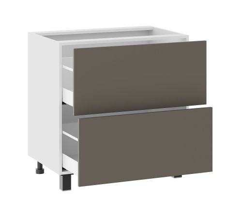 Аурелио Кухонный гарнитур угловой 300х180 см Скрытые «Дорадо», белый/айриш