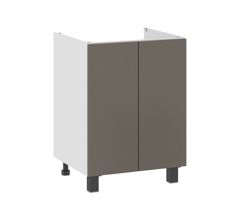 Аурелио Кухонный гарнитур прямой со стеклом 260 см Скрытые «Дорадо», белый/айриш/белый лакобель