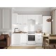 Аурелио Кухонный гарнитур угловой 210х100 см Скрытые «Дорадо», белый/айриш