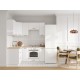 Аурелио Кухонный гарнитур угловой 180х150 см Скрытые «Дорадо», белый/айриш