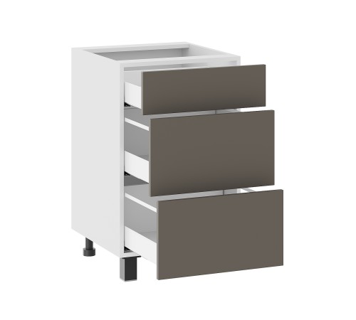 Аурелио Кухонный гарнитур угловой 210х100 см Скрытые «Дорадо», белый/айриш