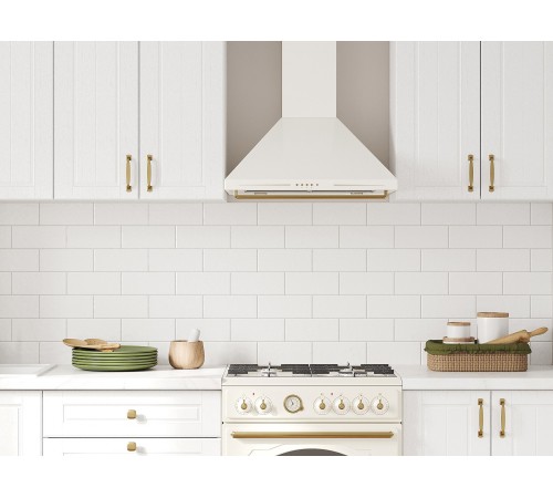 Прованс Кухонный гарнитур прямой 180 см, белый/белый текстурный