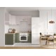 Аурелио Кухонный гарнитур угловой 180х150 см Скрытые «Дорадо», белый/айриш