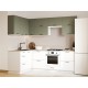 Аурелио Кухонный гарнитур угловой 240х140 см Скрытые «Дорадо», белый/айриш
