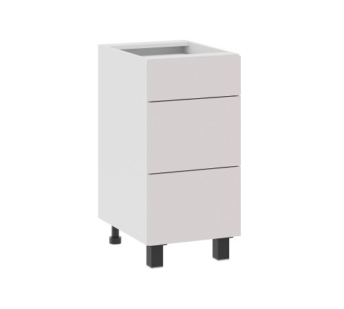 Аурелио Кухонный гарнитур прямой со стеклом 150 см Скрытые «Дорадо», белый/айриш/белый лакобель