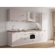 Аурелио Кухонный гарнитур прямой 300 см Скрытые «Дорадо», белый/айриш
