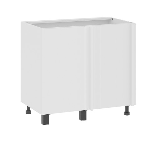 Аурелио Кухонный гарнитур угловой 300х180 см Скрытые «Дорадо», белый/айриш