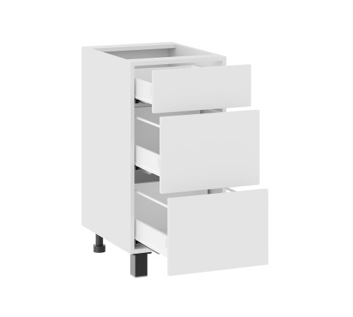 Аурелио Кухонный гарнитур угловой 300х180 см Скрытые «Дорадо», белый/айриш