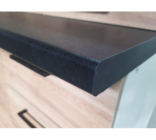 Аризона Кухонный гарнитур прямой 200 см, белый/дуб золотой/черный