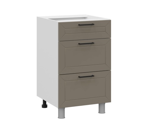 Вектор Кухонный гарнитур прямой 210 см, белый/базальт