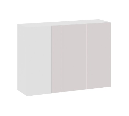 Аурелио Кухонный гарнитур угловой 240х140 см Скрытые «Дорадо», белый/айриш