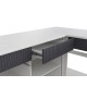 София Кухонный гарнитур угловой 300х180 см, белый/бланж/графит матовый/черный, столешница антарес