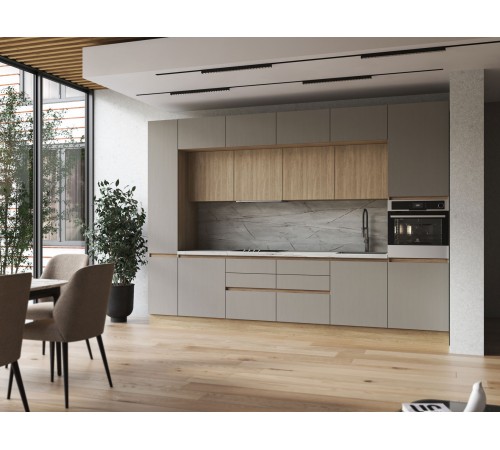 Женева Стол 2 двери 80 см, дуб палермо/серый камень