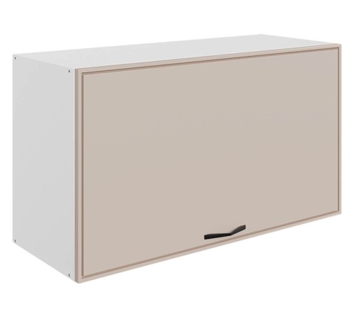 Монако Шкаф навесной антресольный 1 дв 80х45 см, белый/фрапучино матовый