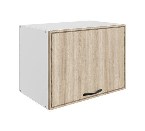 Монако Шкаф навесной антресольный 1 дв 50х36 см, белый/кешью матовый