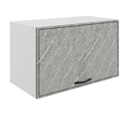 Монако Шкаф навесной антресольный 1 дв 60х36 см, белый/мрамор фицрой матовый