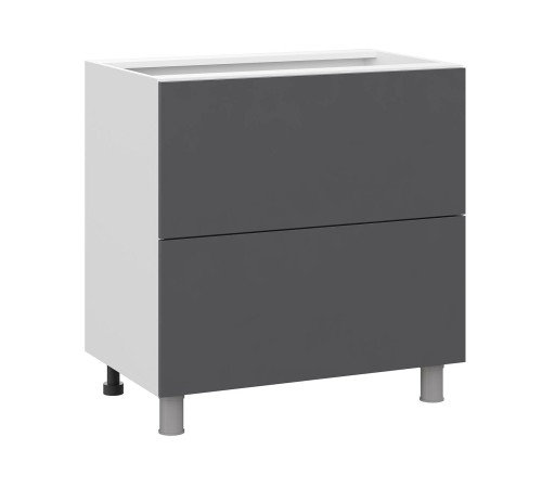 Модерн Стол 2 ящ 80х82,4 см, белый/графит